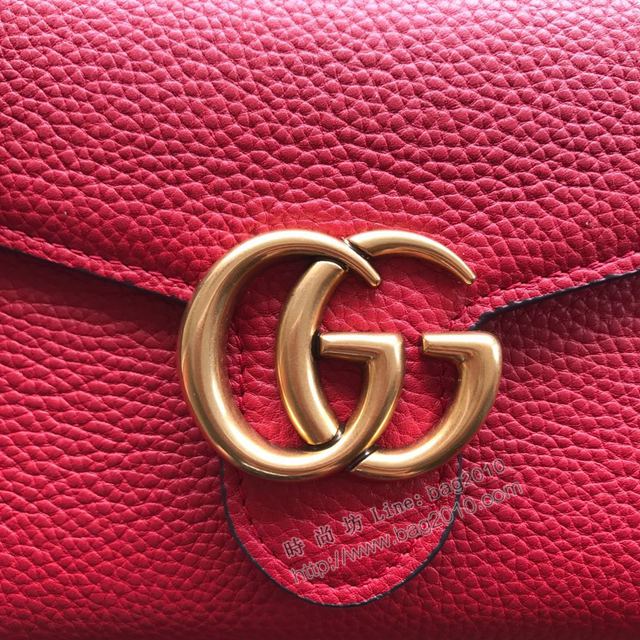 Gucci包 古馳女包 401232 紅全皮 高端品質 Gucci鏈條斜挎小包  gudj1275